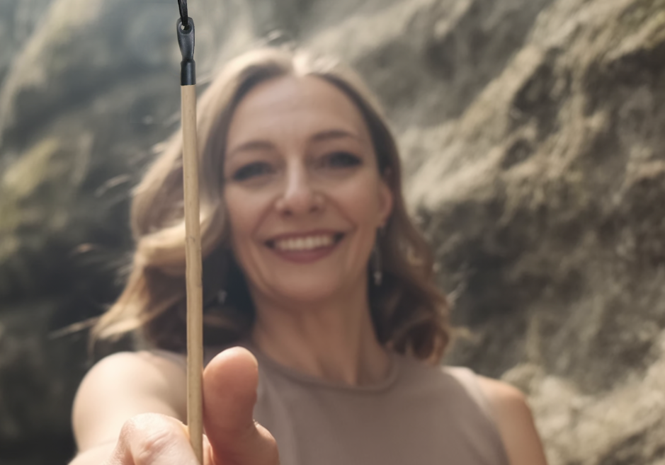 ROHRSTOCK - Geschält mit Aufhängung 10mm - Länge ca. 90 cm