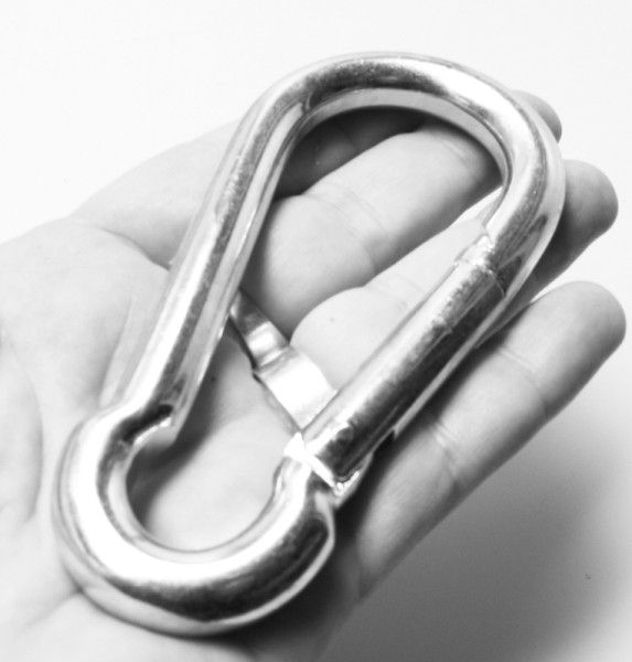 Karabinerhaken silber - 11x120mm - Pack-of-4