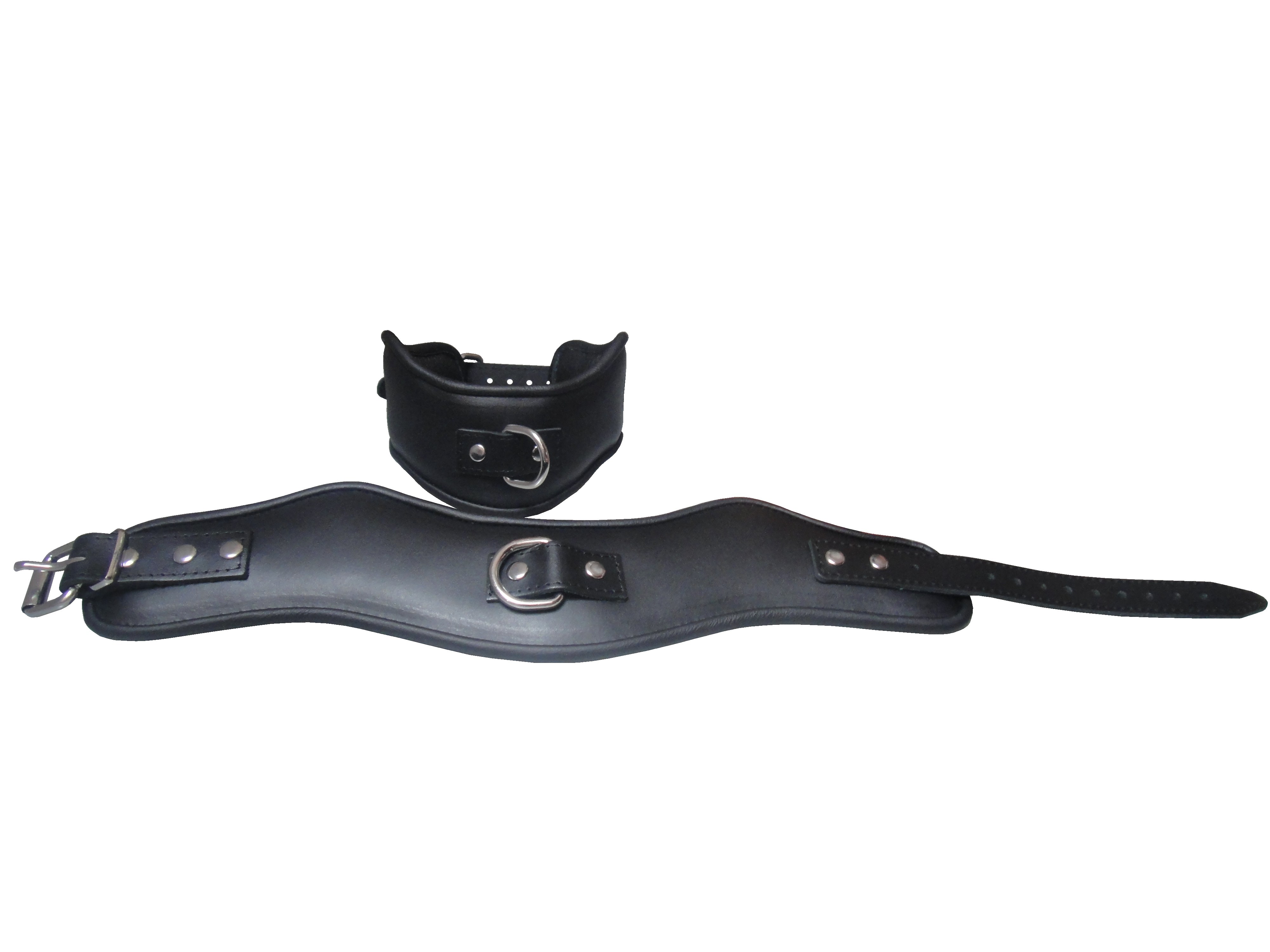 Leder Halsfessel Schwarz Professional Wave