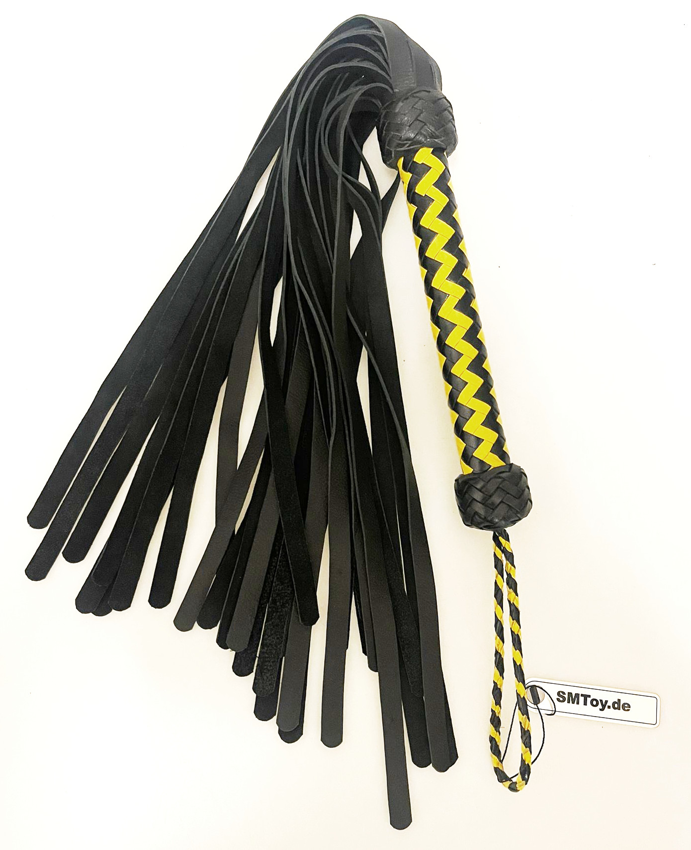 Flogger Büffelleder - Buffalo Leather Gelb-Schwarz